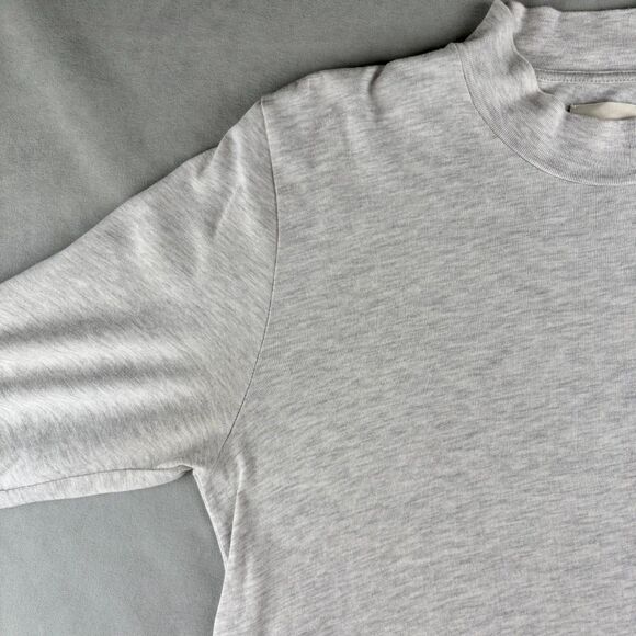 Aime Leon Dore Dime Bag Shirt Mens M Heather Gray Mock Long Sleeve Pocket Cotton - Picture 4 of 11